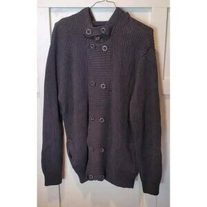 Women's Gray Konkrete Hooded Sweater Size Medium 100% Cotton